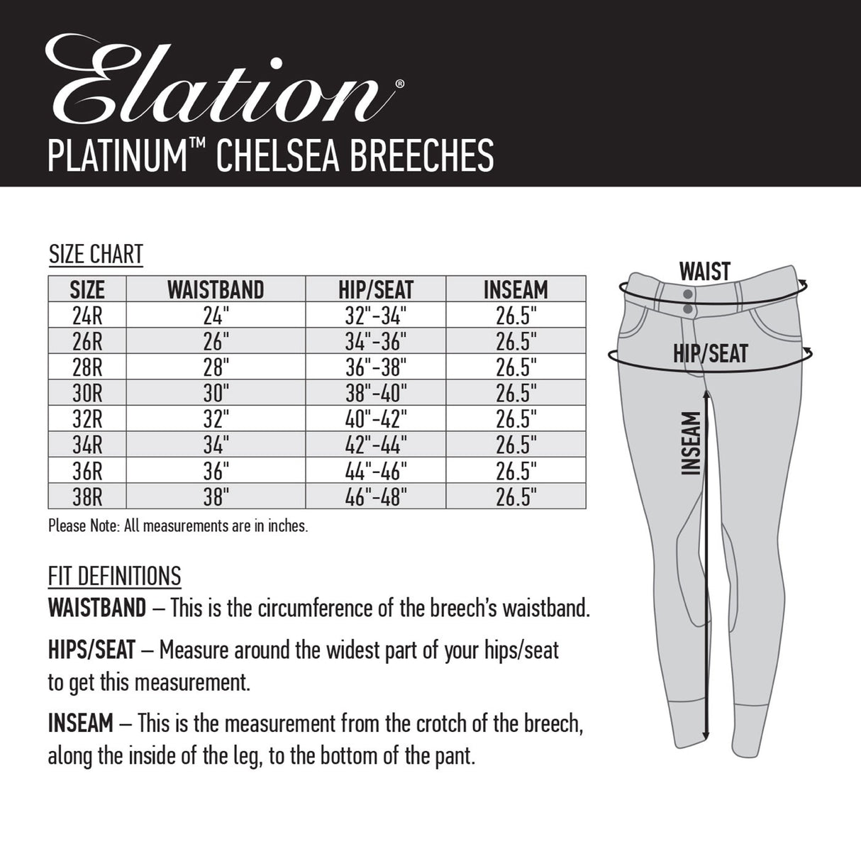 Pantalon d'équitation Elation Platinum Chelsea