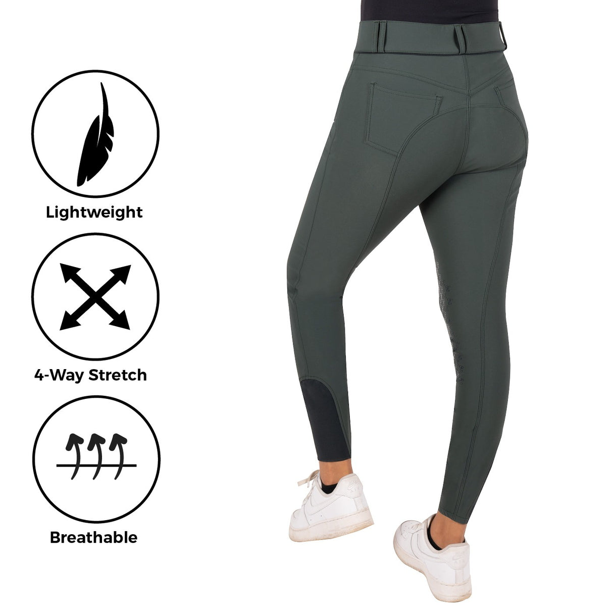 Pantalon d'équitation taille haute Elation Platinum Brooklyn
