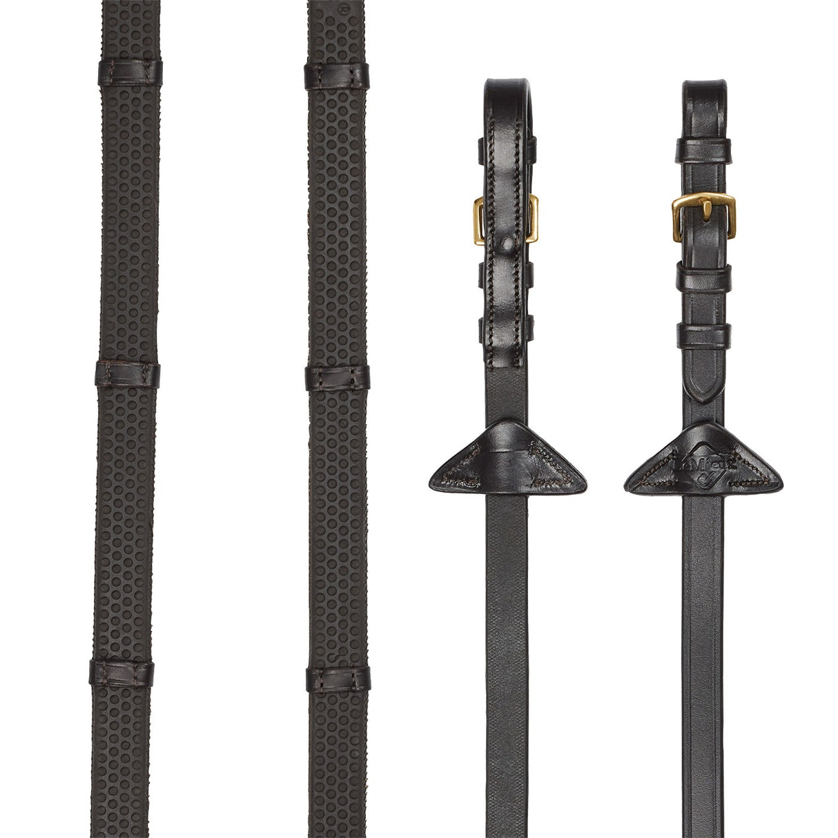 LeMieux Soft Rubber Reins W- Stoppers