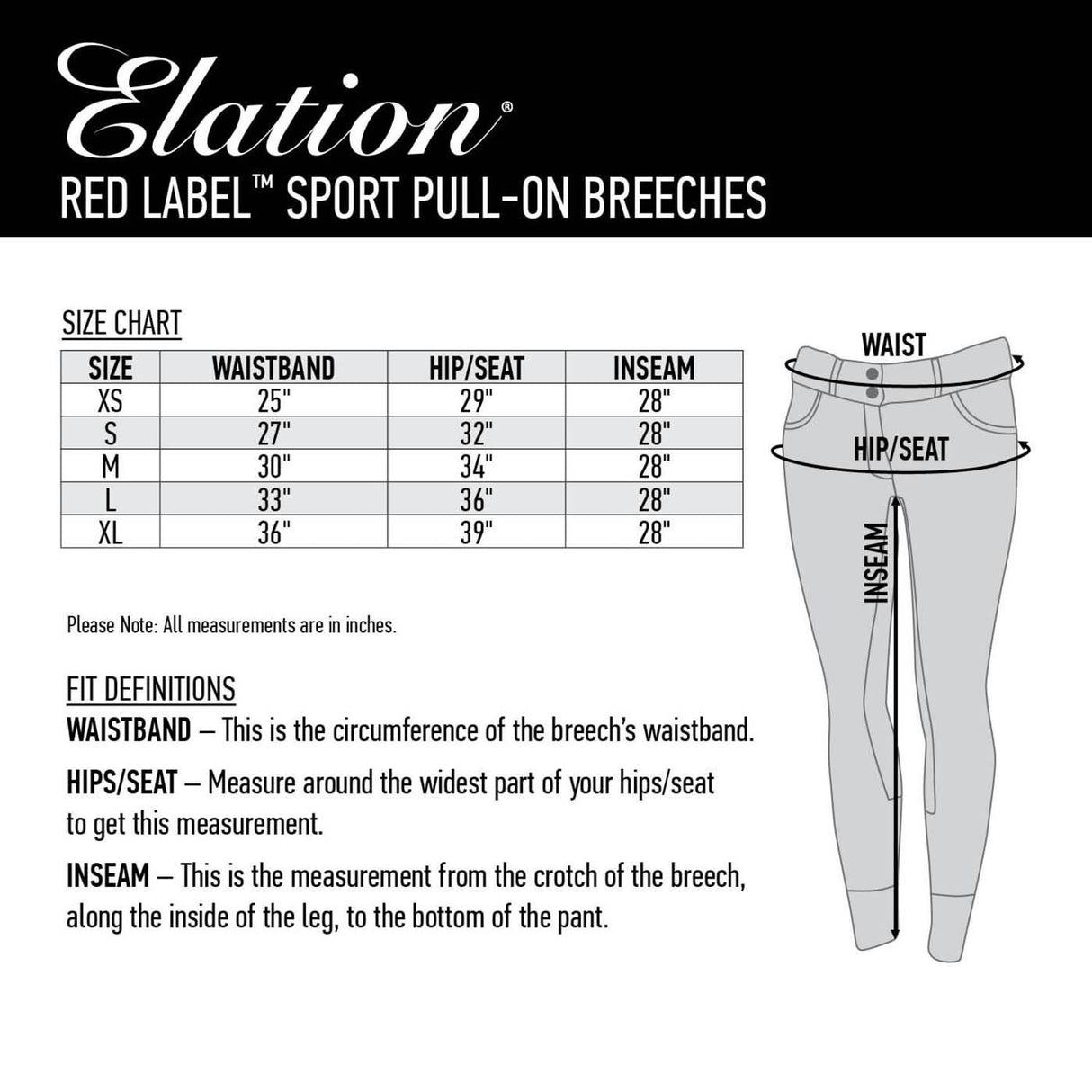 Elation Red Label Sport Pull-On Breech