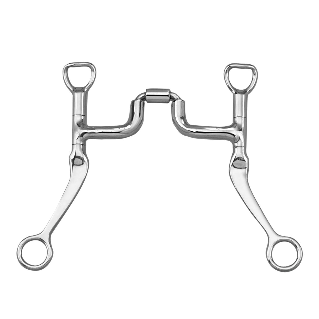 Myler 7 in. Flat Shank Bit W- Sweet Iron Correctional Ported Barrel - Level 2-3