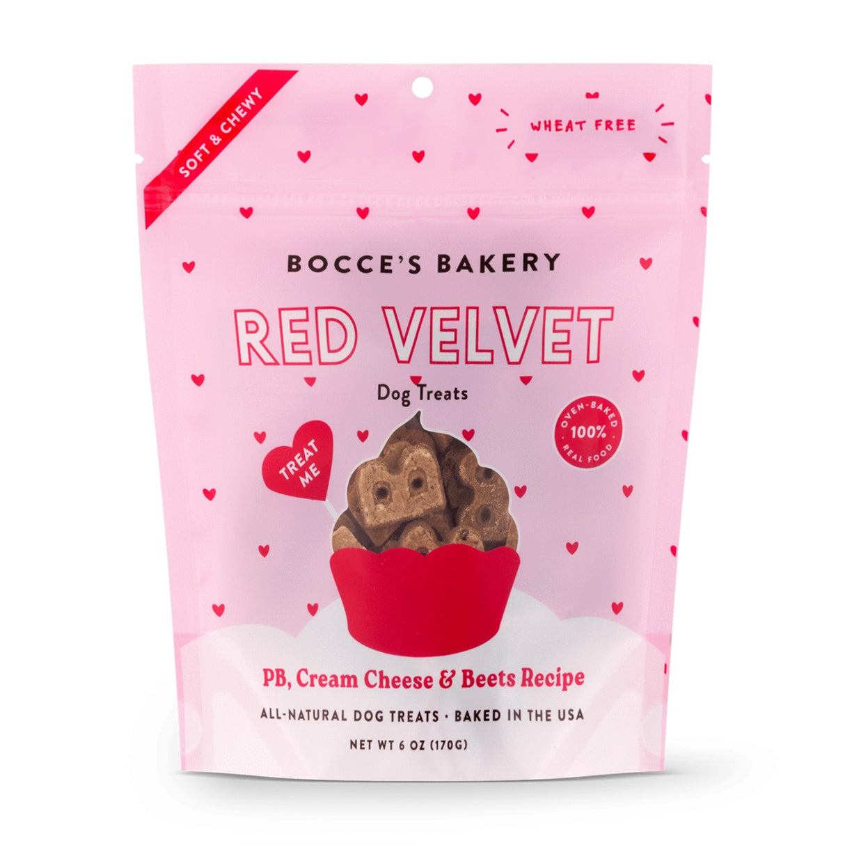 Bocce's Bakery Red Velvet Soft & Chewy Dog Treat 6 Oz