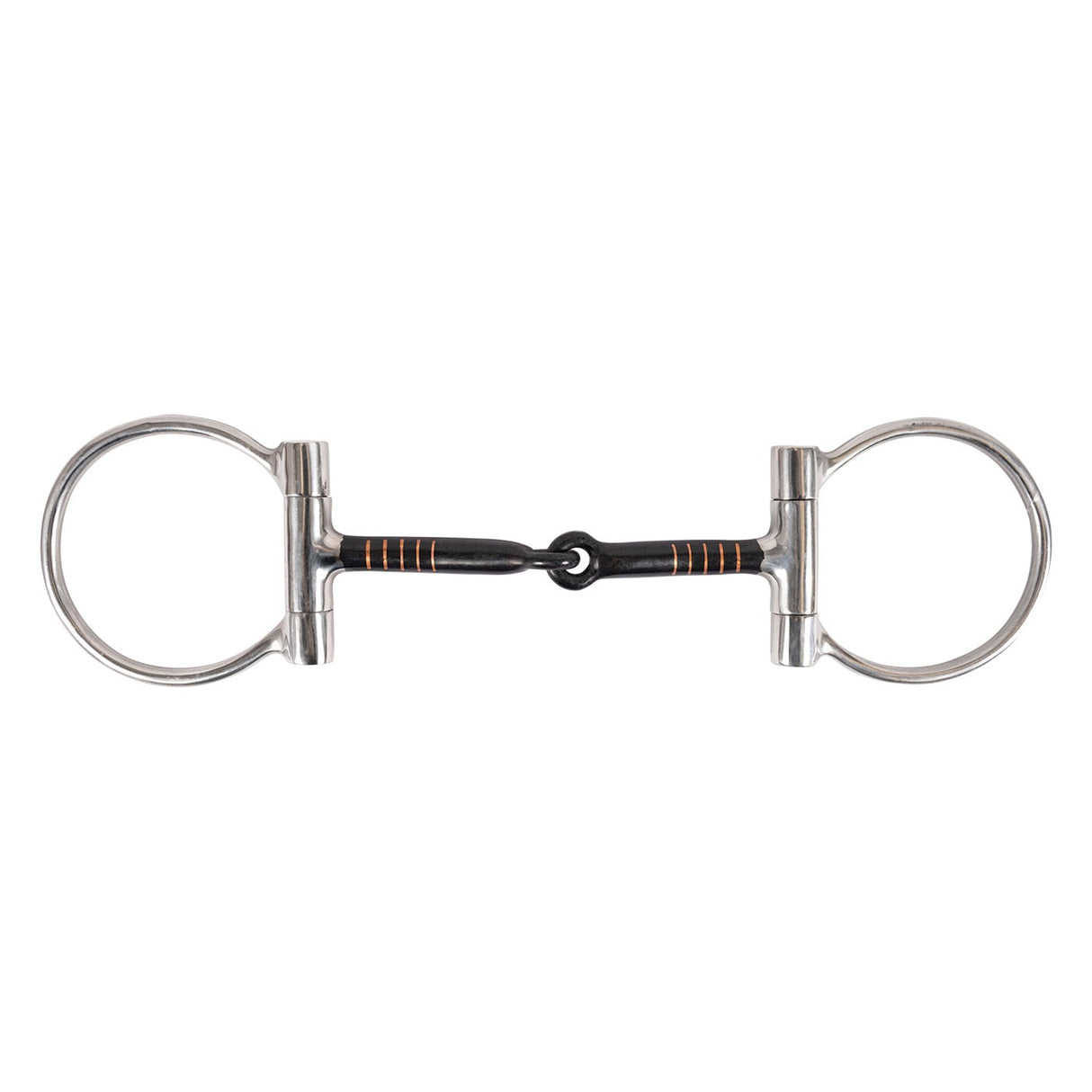Metalab Fixed Ring Sweet Iron Snaffle W- Copper Inlay