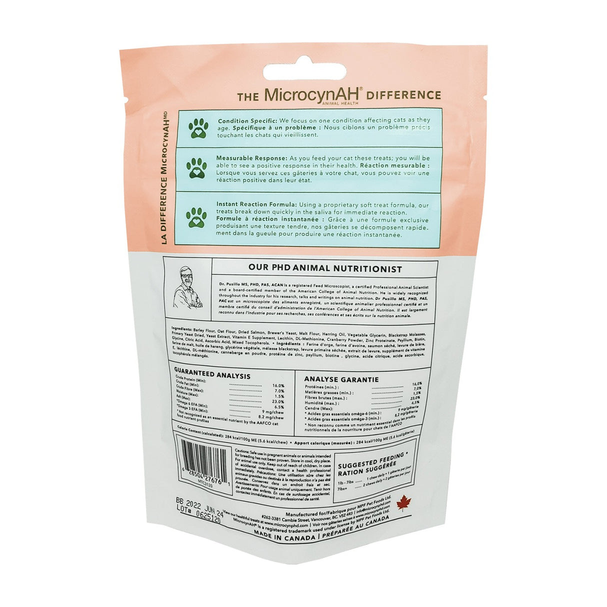 MicrocynAH Hairball Skin & Coat Formula Cat Supplement 120 g