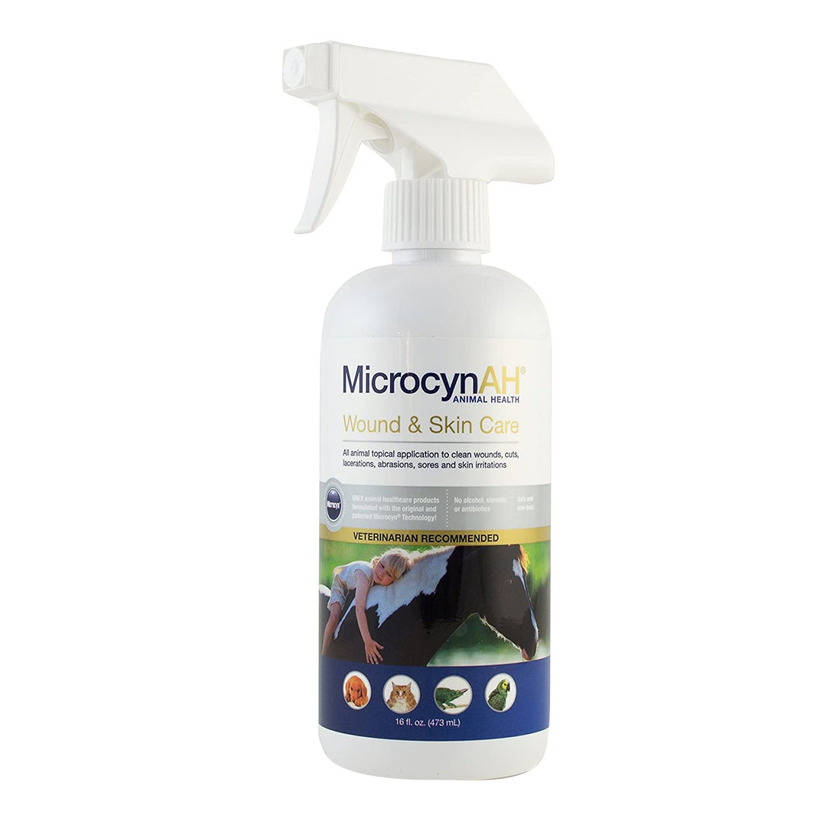 MicrocynAH Spray de soin des plaies et de la peau 16 oz