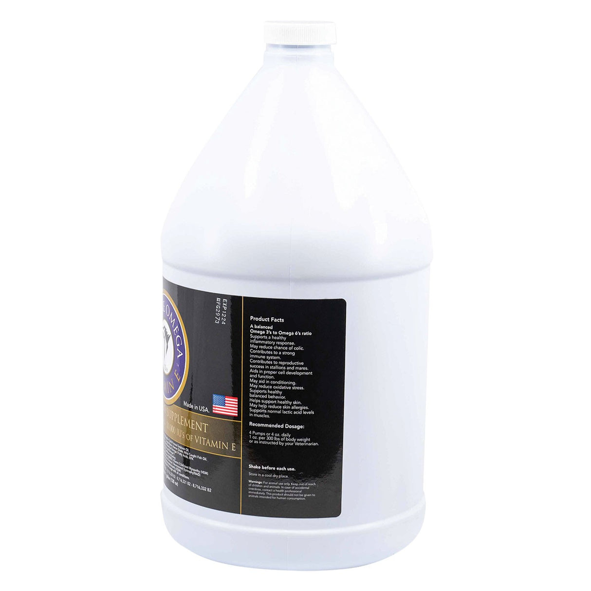 Gallon de vitamine E oméga équine