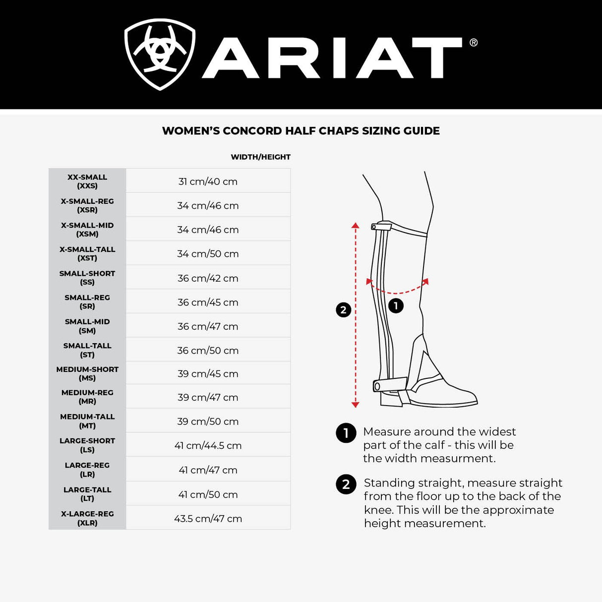 Ariat Concord Half Chaps