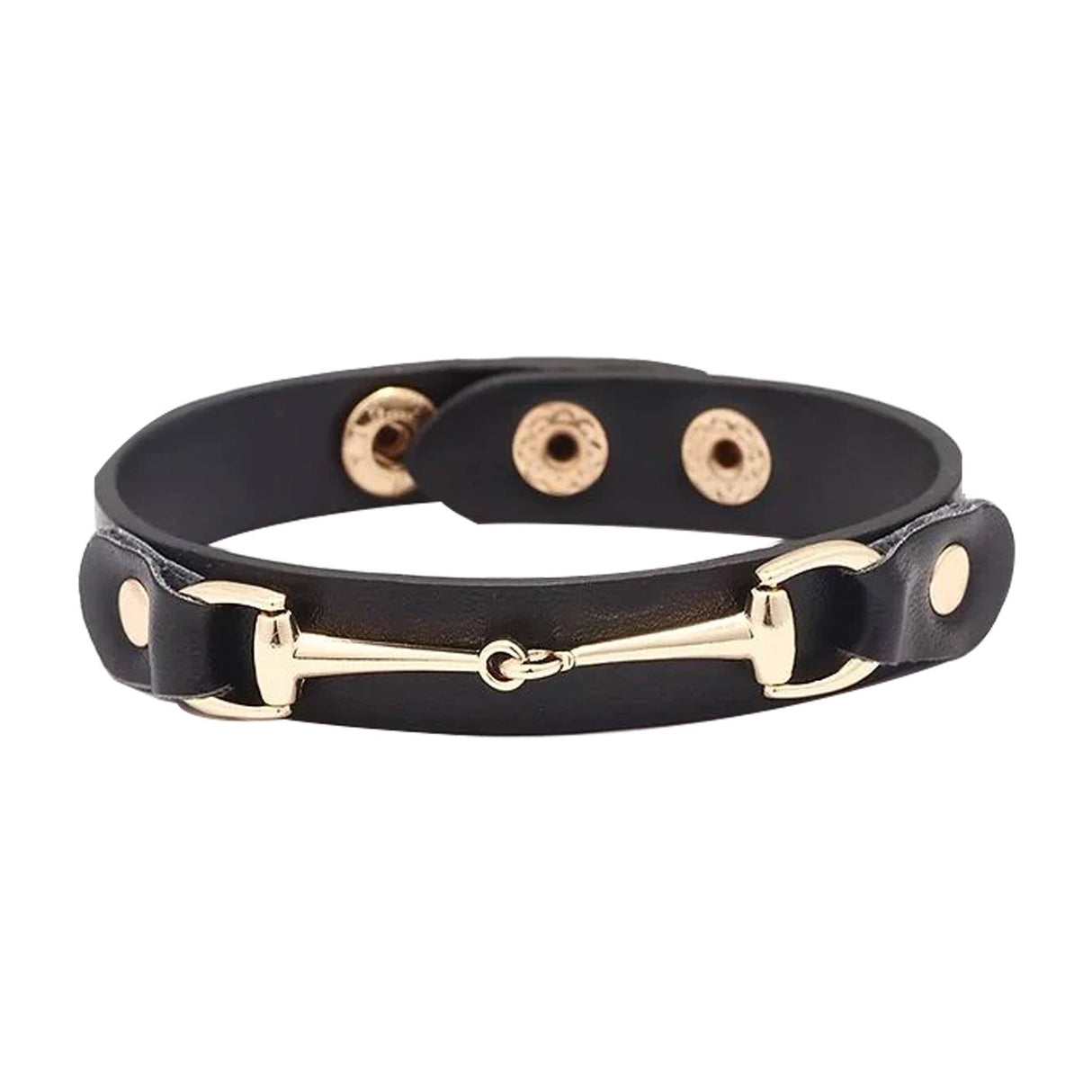 AWST Bracelet à mors en cuir végétalien