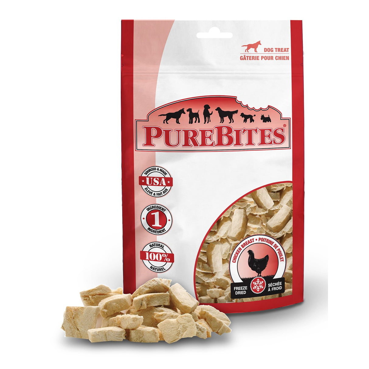 Poitrine de poulet lyophilisée PureBites 175 g