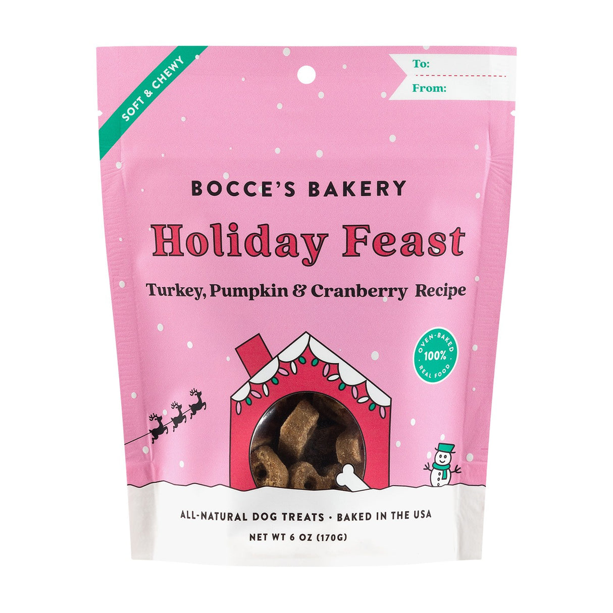 Bocce's Bakery Holiday Feast Dog Treats 6 Oz