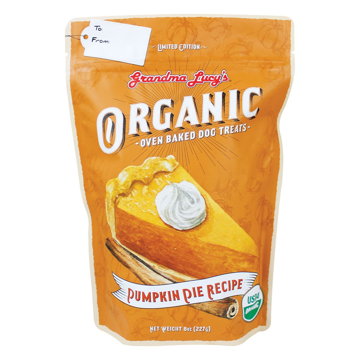 Grandma Lucy's Organic Baked Pumpkin Pie Dog Treat 8 Oz