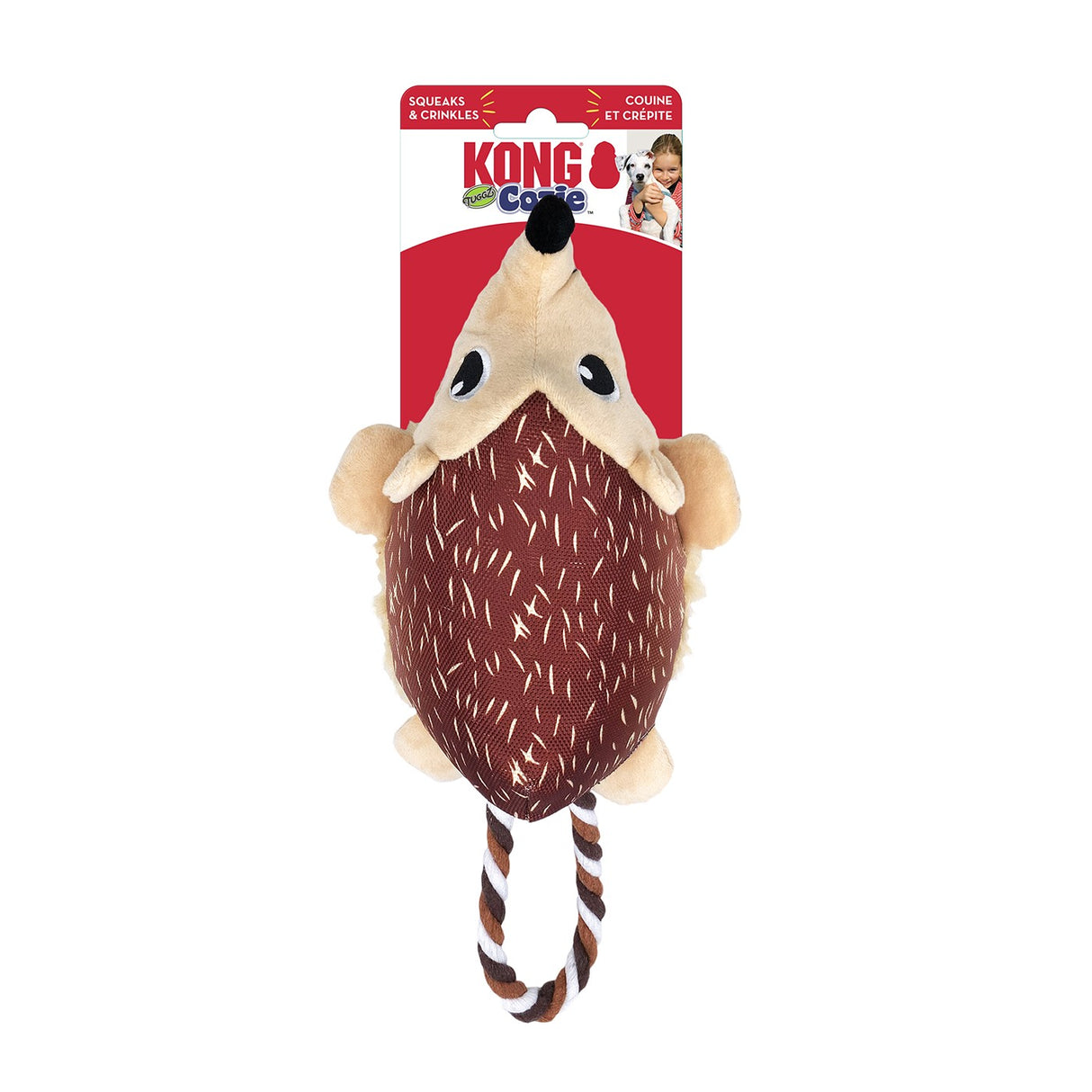 Jouet pour chien hérisson Kong Cozie Tuggz