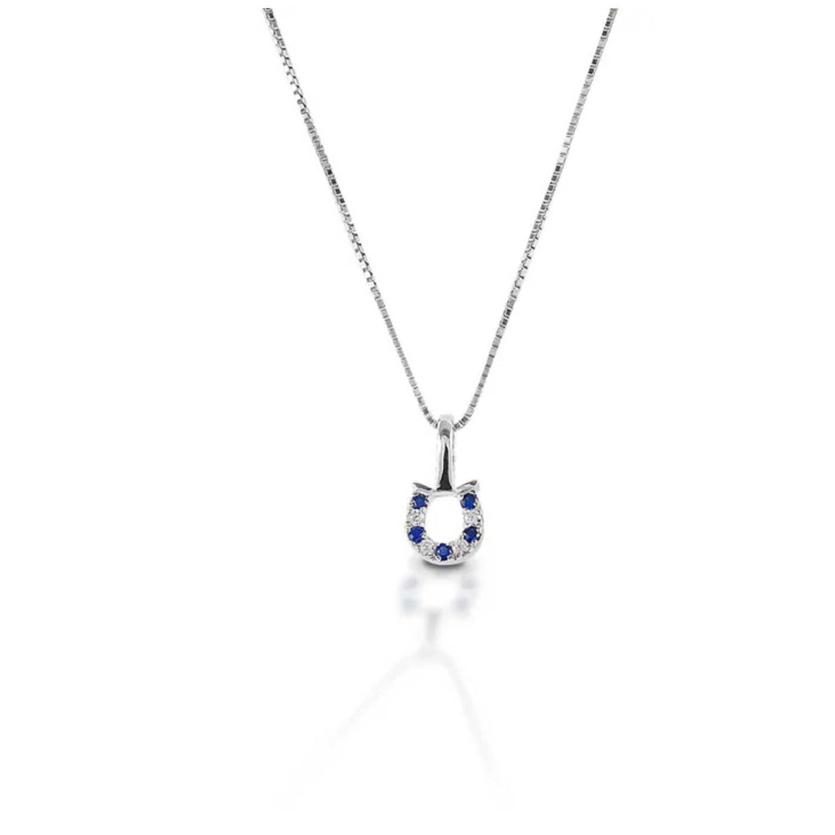 Kelly Herd Baby Horseshoe Pendant - Cubic Zirconia