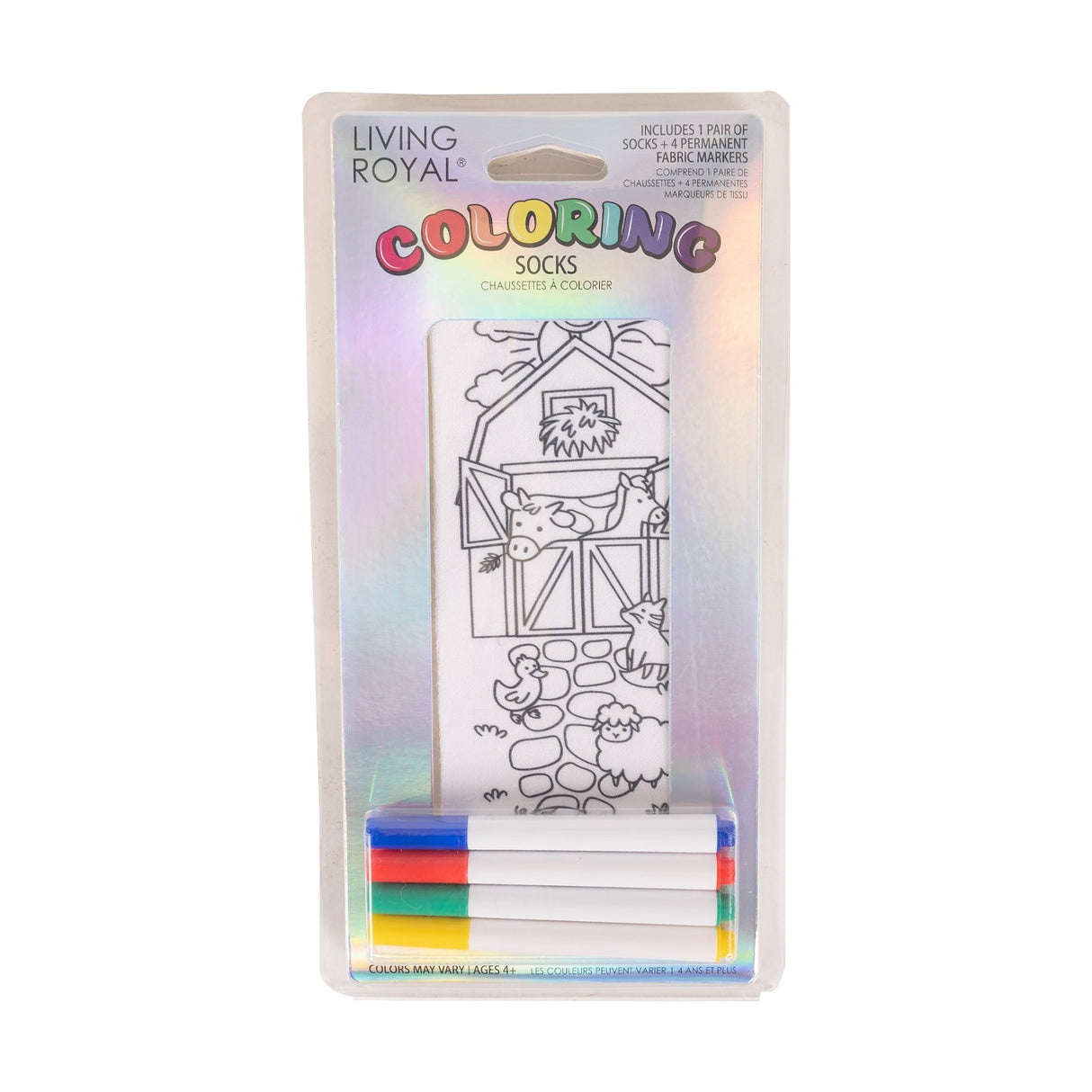 Living Royal Farm Colouring Ankle Socks
