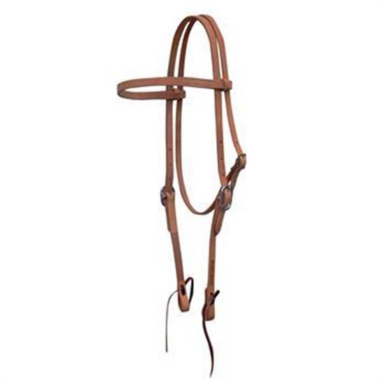 Copper Canyon Harness Leather Browband Headstall W- Ties