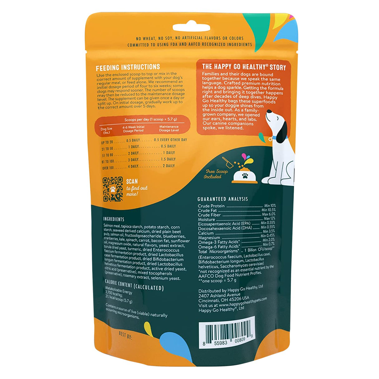 Happy Go Healthy Standard Daily Wellness Dog Supplement