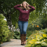 Sweat-shirt zippé Roots Equestrian Original Stein