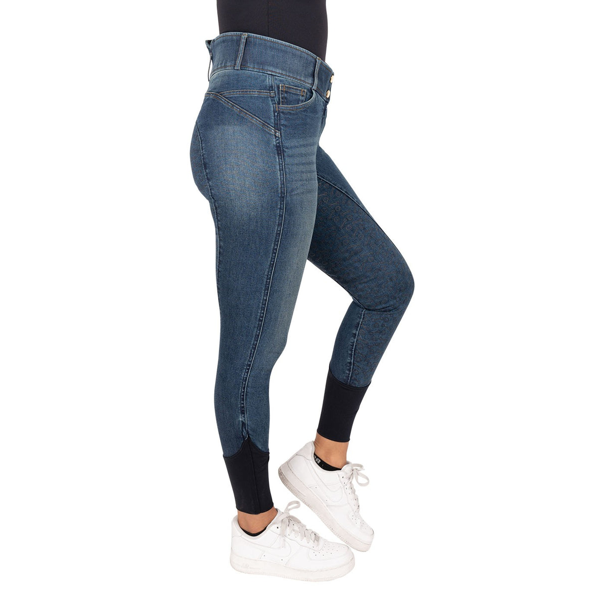 Pantalon d'équitation à fond intégral Elation Red Label Dinah Denim