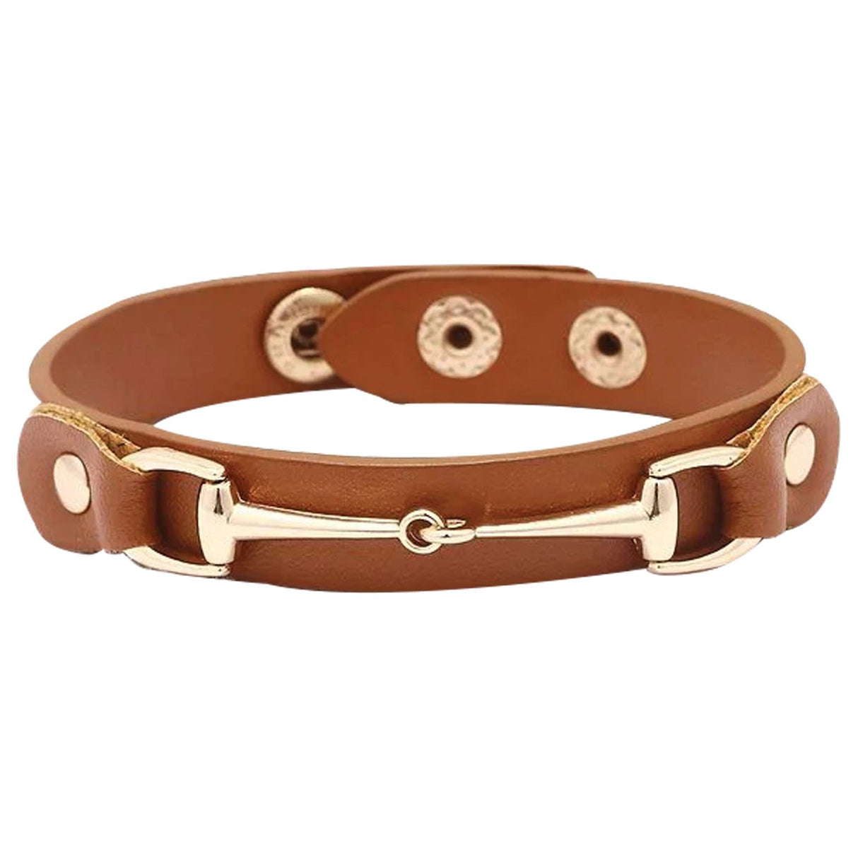 AWST Bracelet à mors en cuir végétalien