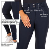 Elation Platinum Hudson Pantalon d'équitation taille haute à fond intégral