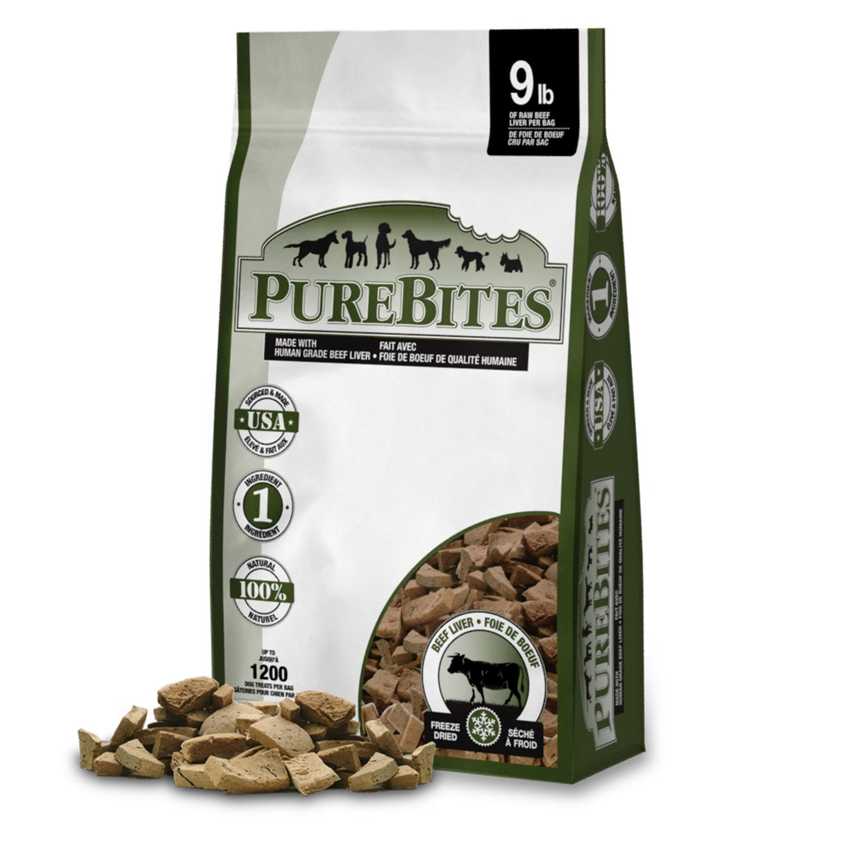 PureBites Foie de Bœuf lyophilisé 1,25 Kg