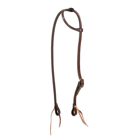 Western Rawhide Single Ply One Ear Headstall W- Ties