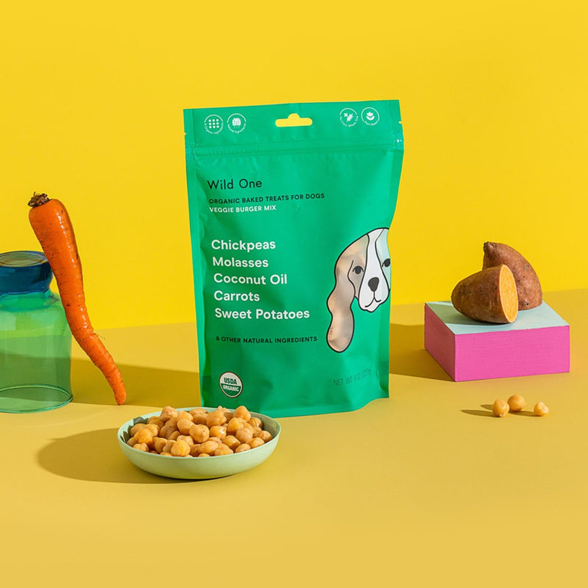 Friandise pour chien Wild One Veggie Burger 8 oz