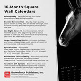BrownTrout The Noble Horse Portrait Series 2024 Square Calendar