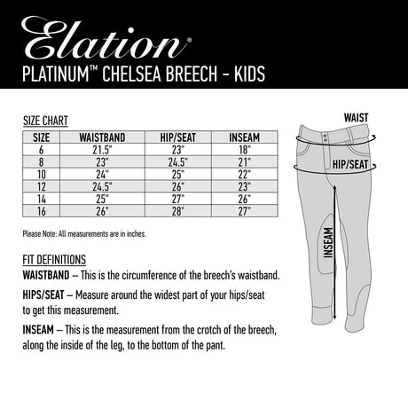 Pantalon d'équitation Elation Platinum Chelsea - Enfants