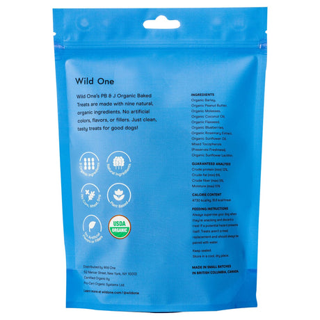 Wild One PB & J Baked Dog Treat 8 Oz