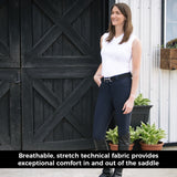 Elation Platinum Hudson Pantalon d'équitation taille haute à fond intégral