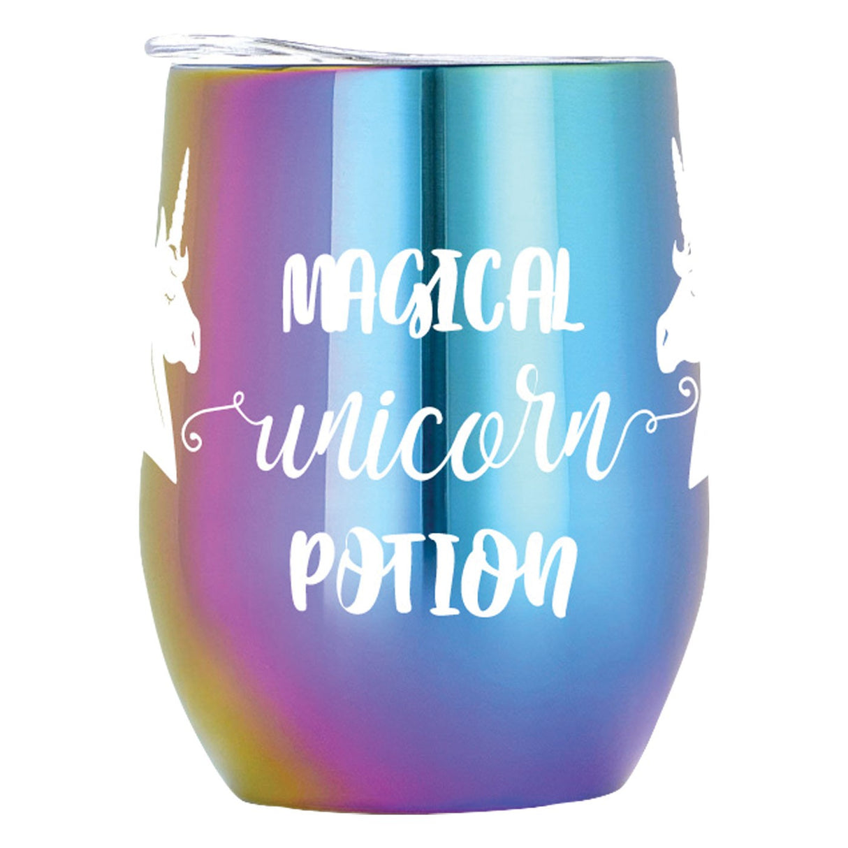 Tasse isolée de potion de licorne équestre épicée