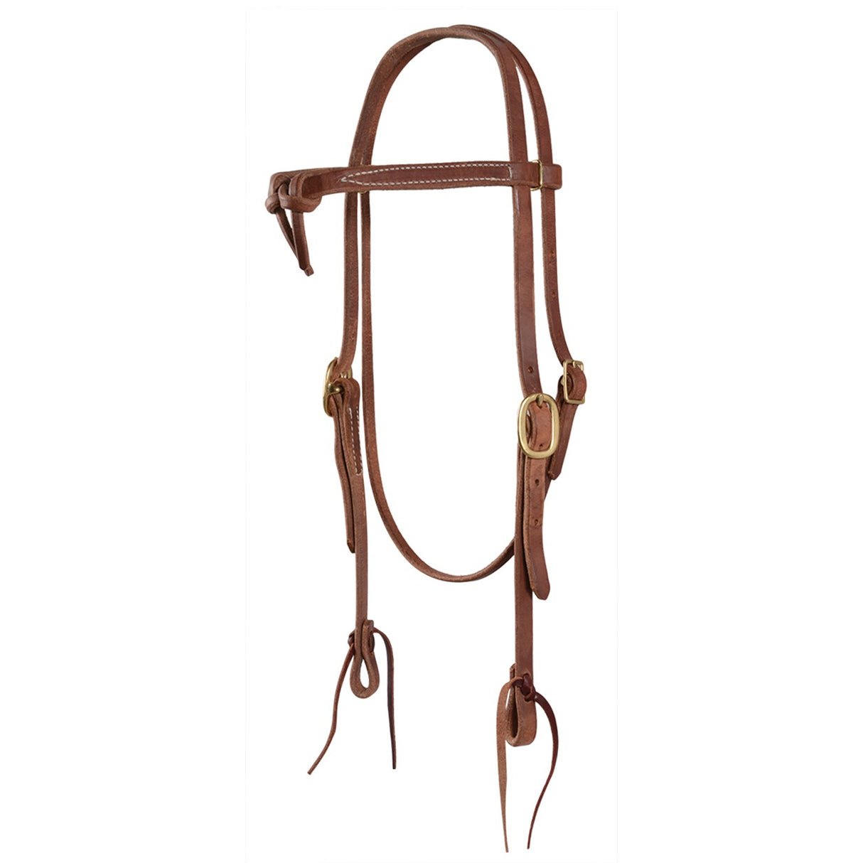 Copper Canyon Harness Leather Futurity Knot Headstall W- Ties