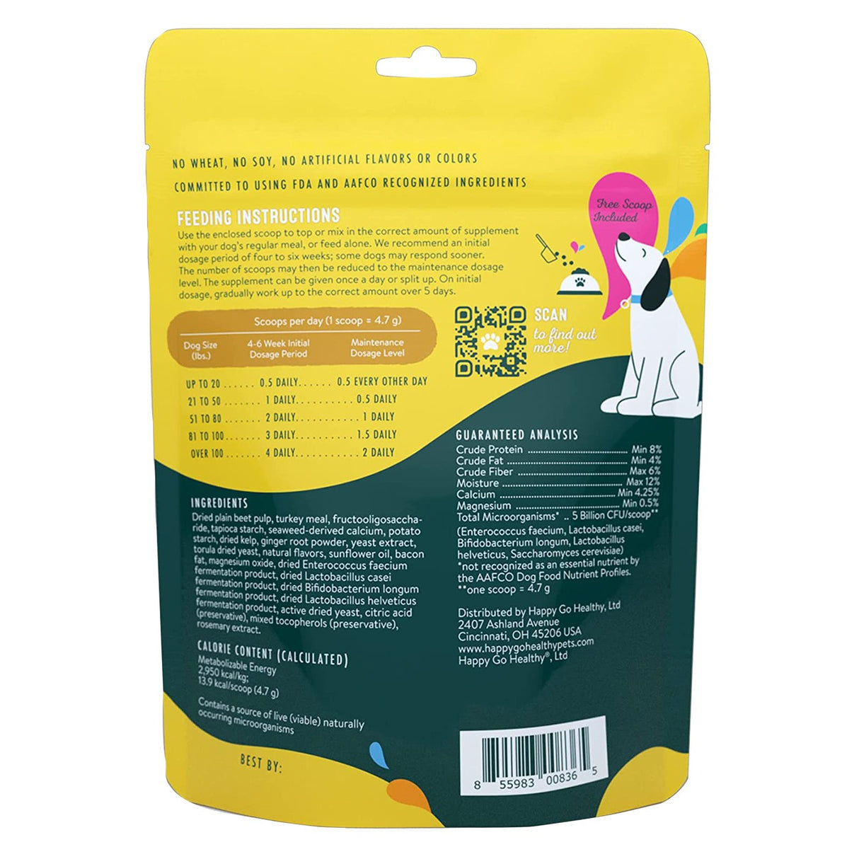 Happy Go Healthy Mini Gut Health Dog Supplement