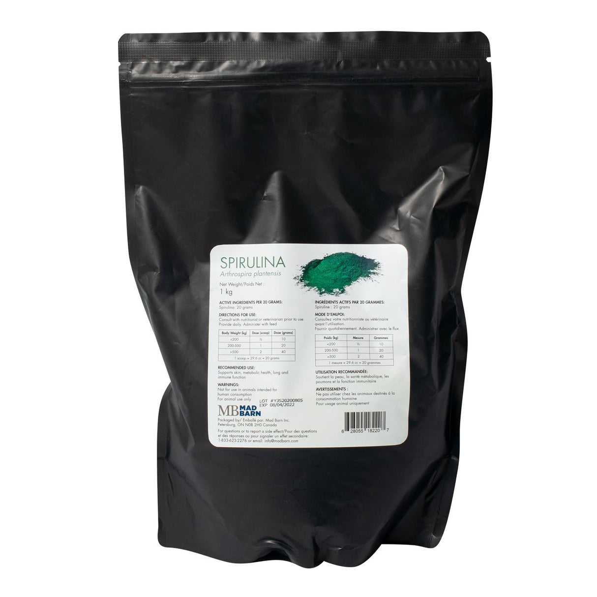 Mad Barn Spiruline 1 Kg