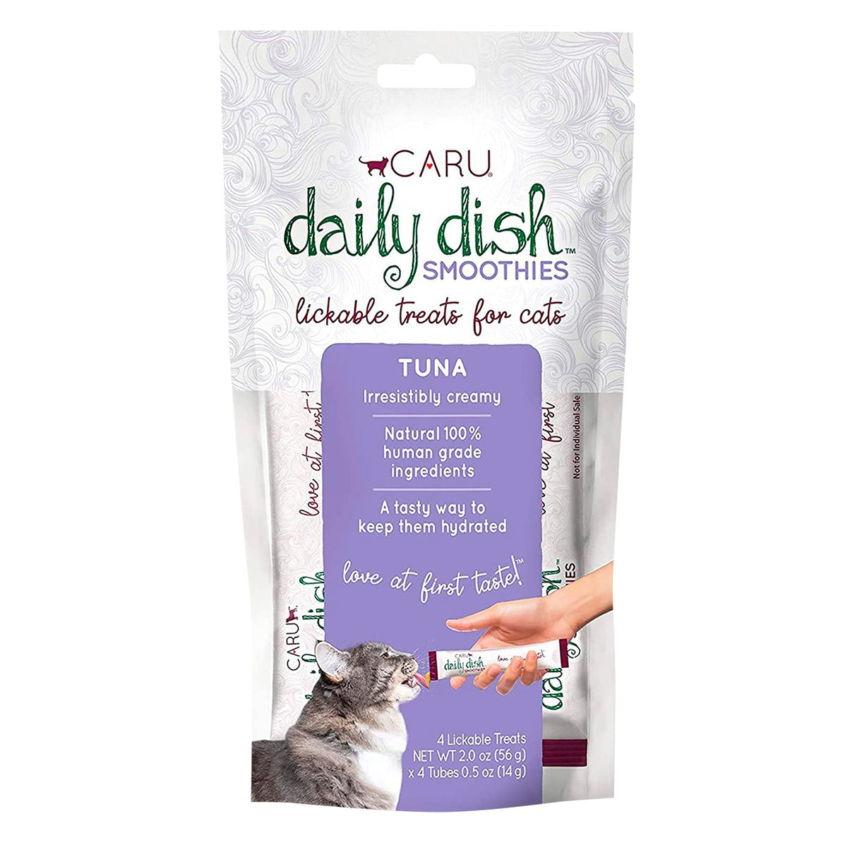 Caru Tuna Daily Dish Smoothie Cat Treat - Pack of 4