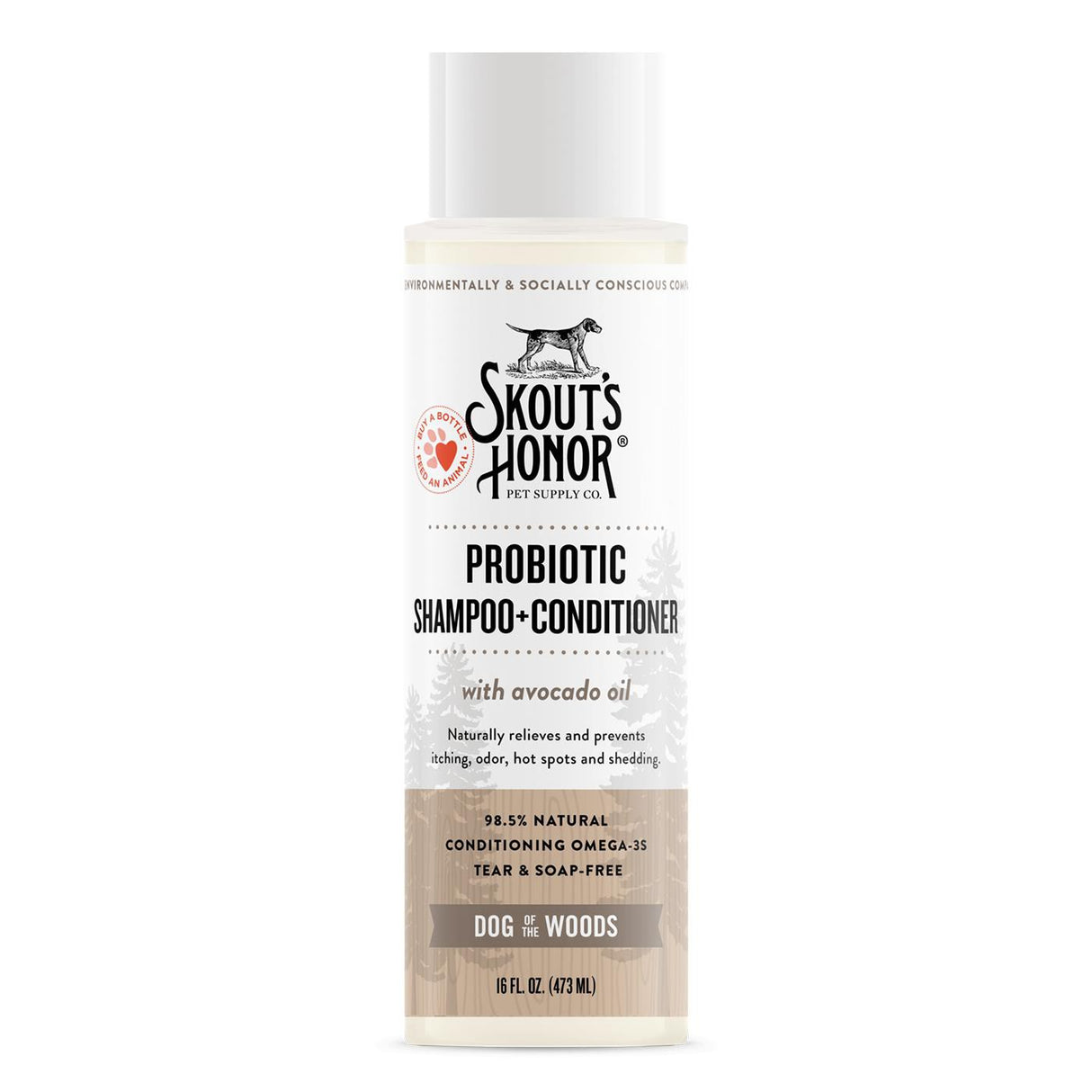 Skout's Honor Dog Of The Woods Probiotic Shampoo Plus Conditioner 473mL