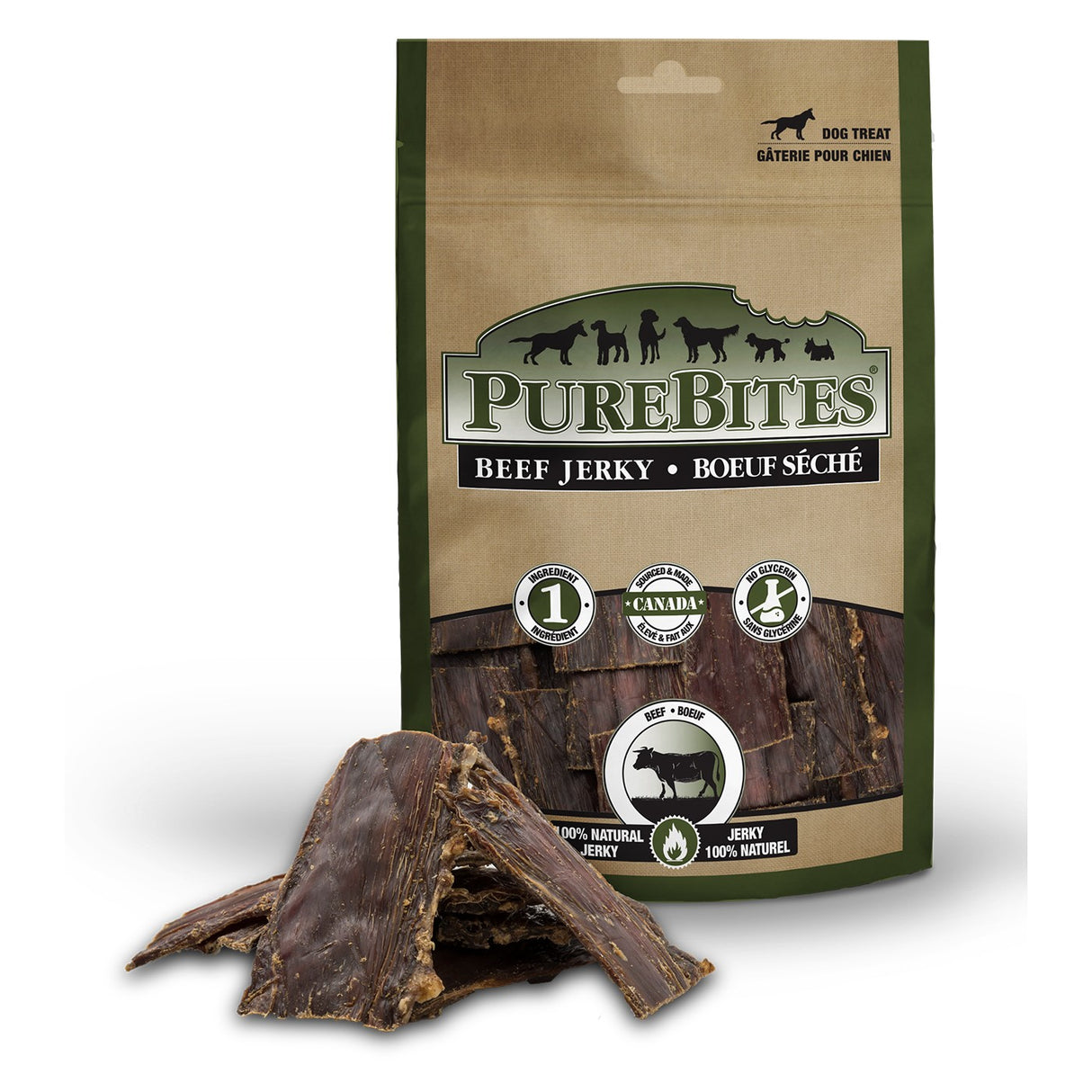 PureBites Jerky de bœuf séché à l'air 213 g