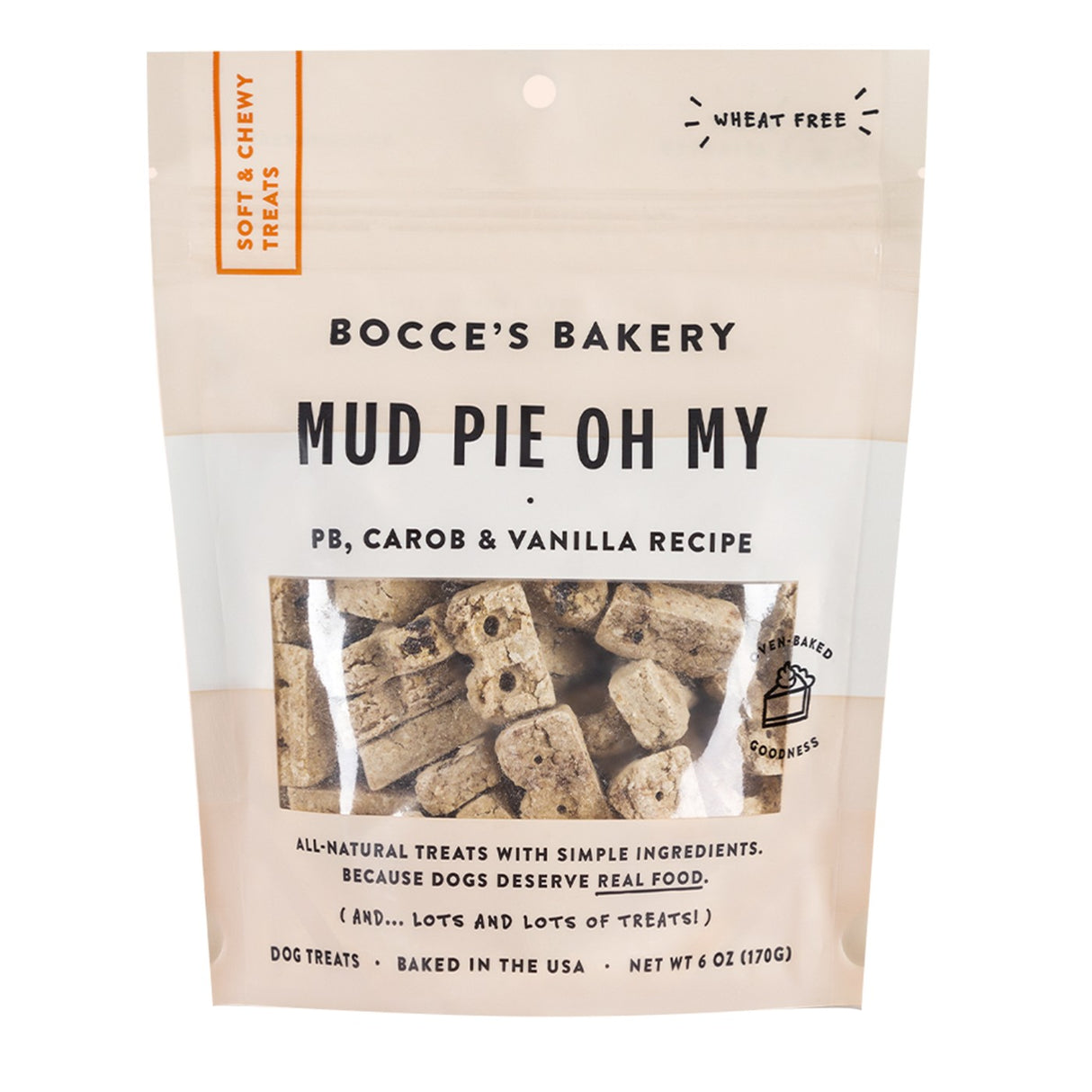 Bocce's Bakery Mud Pie Oh My Soft & Chewy Dog Treat 6 Oz