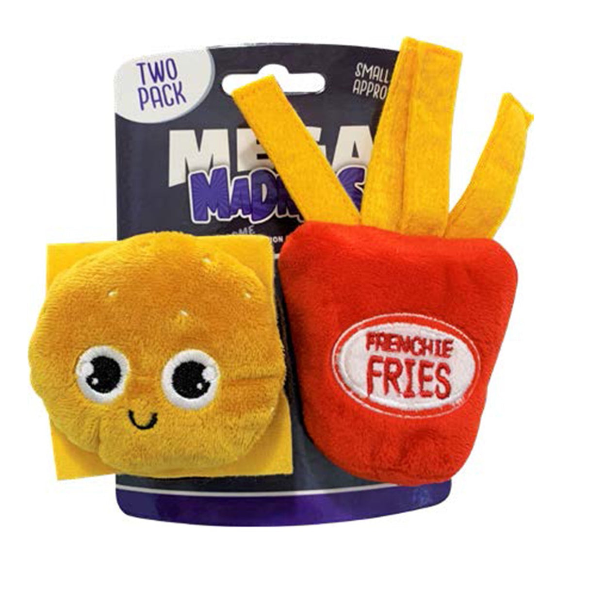 Jouets pour petits chiens Mega Madness Burger &amp; Fries - Paquet de 2