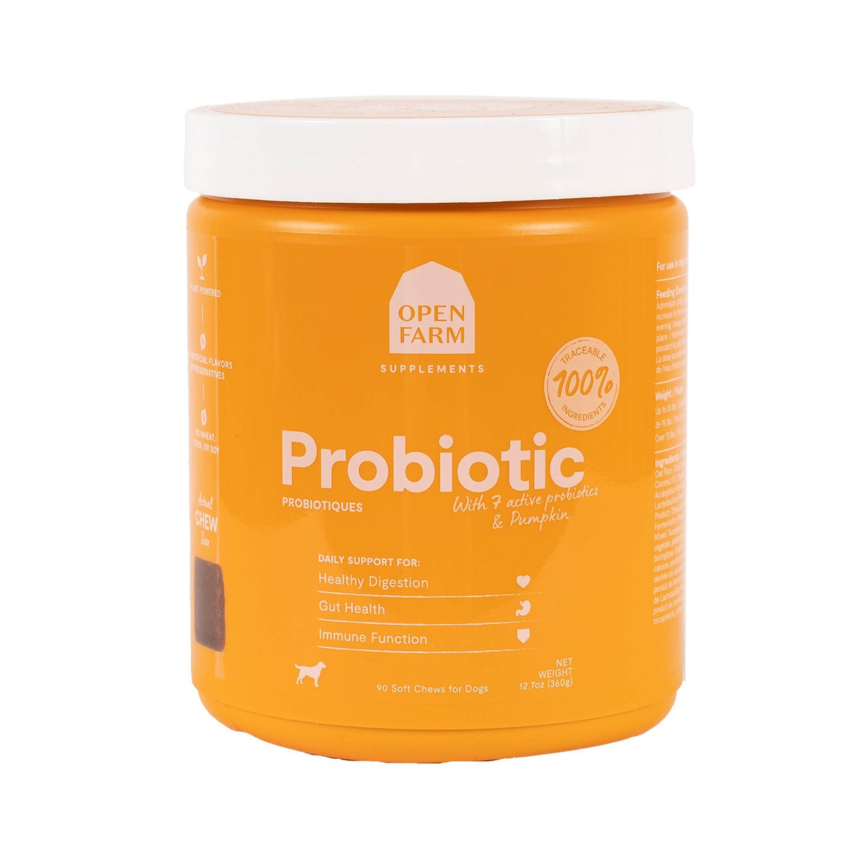 Open Farm Probiotic Chews Supplément pour chien 90 unités