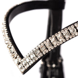 Bridon de dressage FFE Crystal V avec passepoil argenté