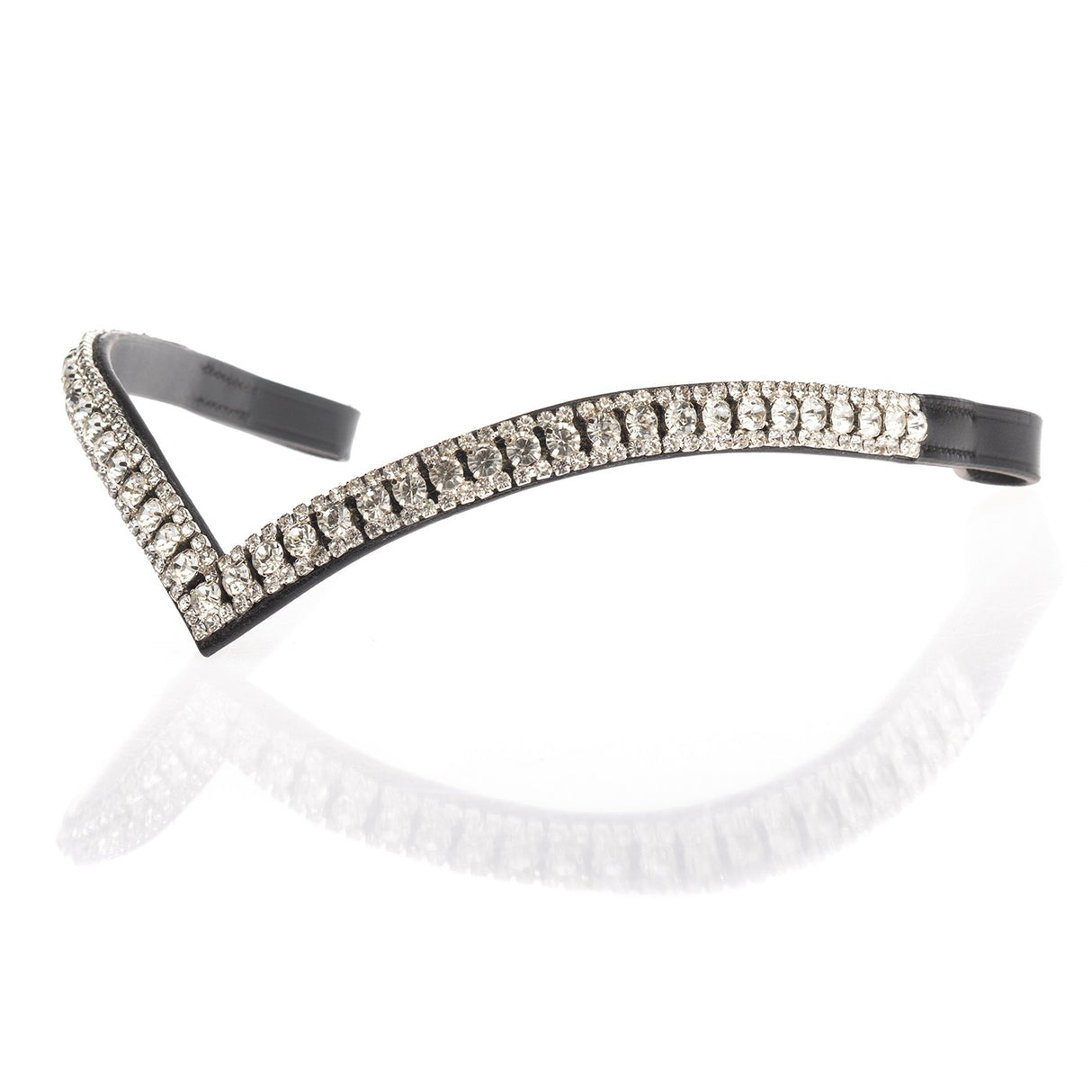 Bridon de dressage FFE Crystal V avec passepoil argenté