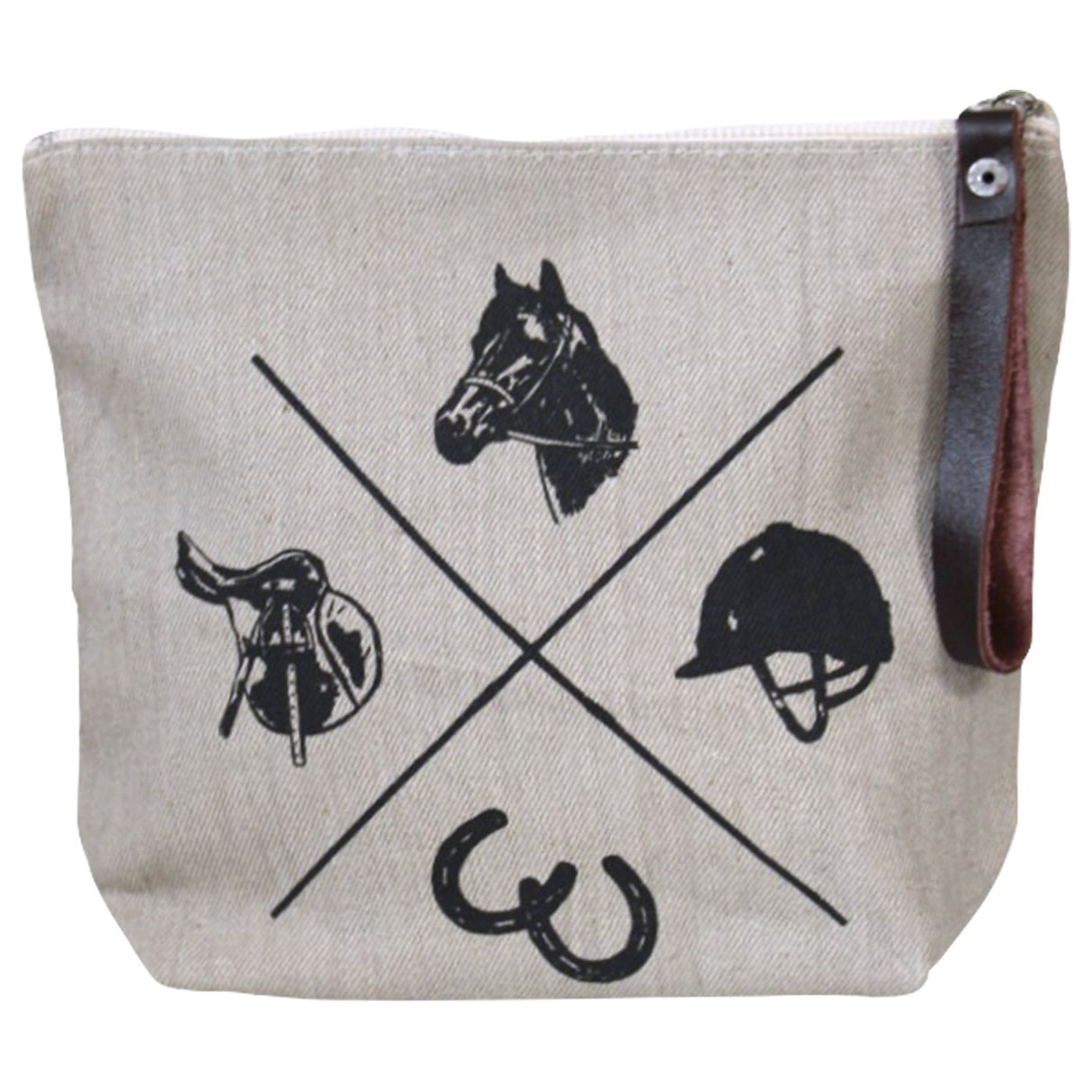 Trousse de maquillage pour cavalier vintage équestre épicé