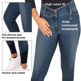 Pantalon d'équitation à fond intégral Elation Red Label Dinah Denim