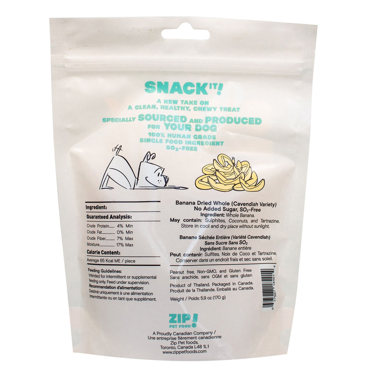 Snack It Banana Dog Treat 150 g