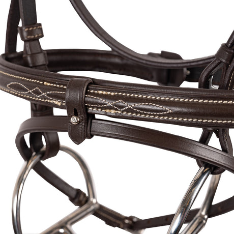 Val du Bois Padded Fancy Stitched Bridle W- Removable Flash