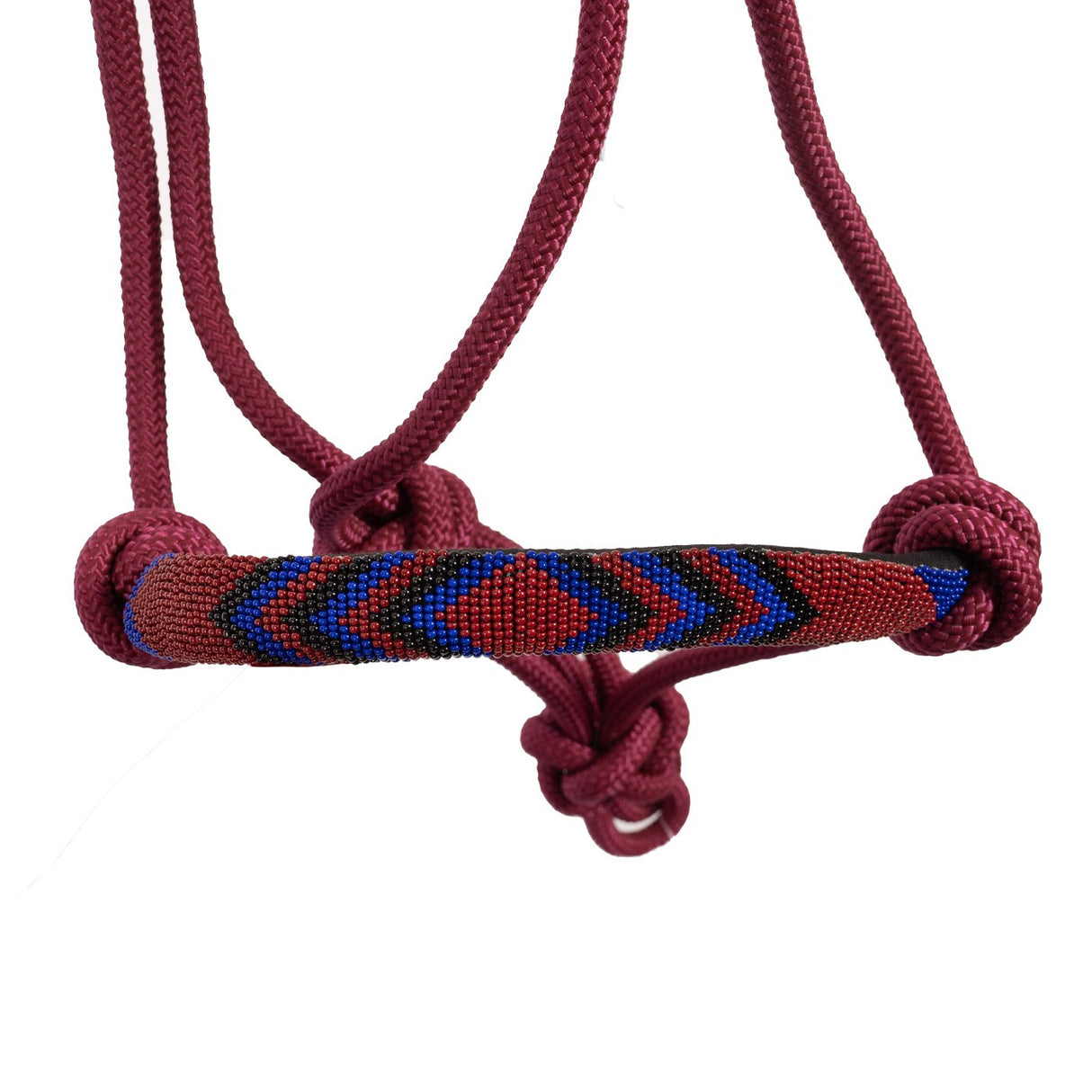 Copper Canyon Rope Halter W- Beaded Nose & Lead