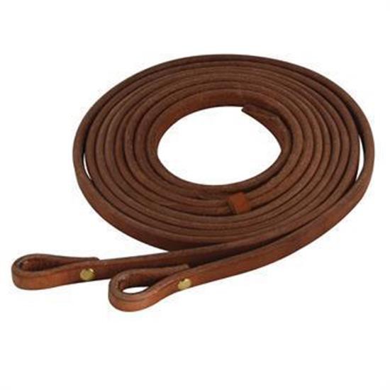 Copper Canyon Harness Leather Split Reins W- Chicago Screws