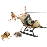Hélicoptère de sauvetage d'animaux sauvages Schleich